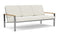 Barlow Tyrie Equinox Occasional 3-Sitzer-Sofa aus gebürstetem Edelstahl mit Kissen