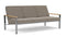 Barlow Tyrie Equinox Occasional 3-Sitzer-Sofa aus gebürstetem Edelstahl mit Kissen