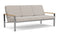 Barlow Tyrie Equinox Occasional 3-Sitzer-Sofa aus gebürstetem Edelstahl mit Kissen