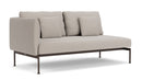 Barlow Tyrie Layout Deep Seating Double Seat - One High Arm Layout Double Seat - One High Arm - avec coussins