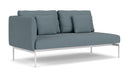 Barlow Tyrie Layout Deep Seating Double Seat - One High Arm Layout Double Seat - One High Arm - avec coussins