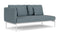 Barlow Tyrie Layout Deep Seating Double Seat - One High Arm Layout Double Seat - One High Arm - avec coussins