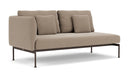 Barlow Tyrie Layout Deep Seating Double Seat - One High Arm Layout Double Seat - One High Arm - avec coussins