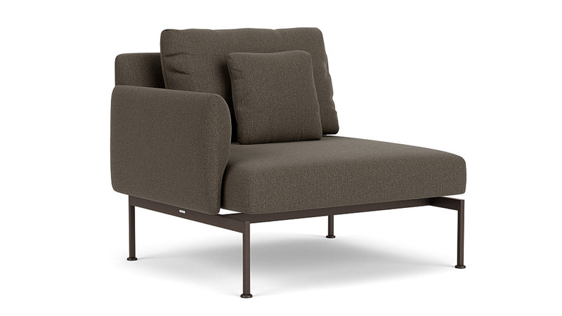 Barlow Tyrie Layout Deep Seating Single Seat - One Arm - avec coussins