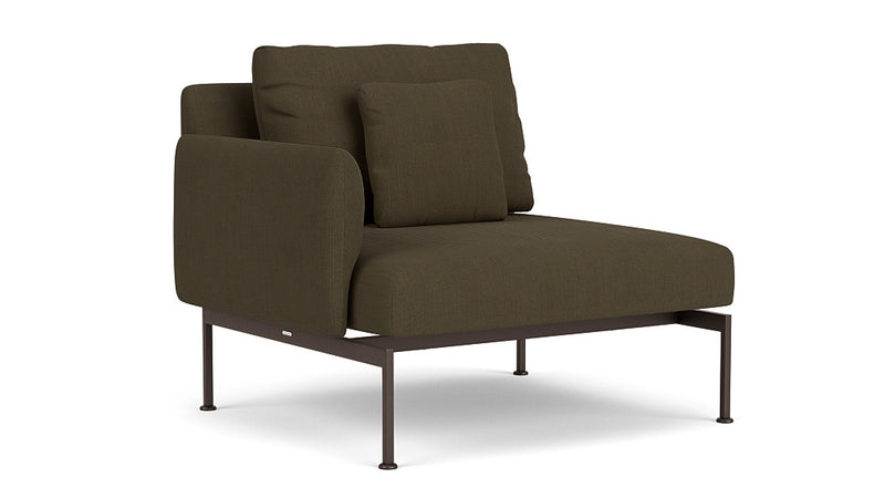 Barlow Tyrie Layout Deep Seating Single Seat - One Arm - avec coussins