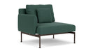 Barlow Tyrie Layout Deep Seating Single Seat - One Arm - avec coussins