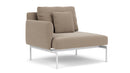 Barlow Tyrie Layout Deep Seating Single Seat - One Arm - avec coussins