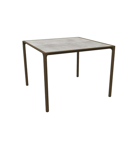 Emu 720 Terramare Table repas 103x103cm Indian Brown 41 / Gres Lead 53 