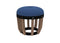 Ethimo Swing Pouf Ø40cm H:38cm Natural Teak Sepia Black Blue Ink