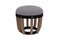 Ethimo Swing Pouf Ø40cm H:38cm Natural Teak Sepia Black Chess