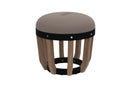 Ethimo Swing Pouf Ø40cm H:38cm Natural Teak Sepia Black Grey