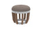 Ethimo Swing Pouf Ø40cm H:38cm Natural Teak Warmwhite Grey