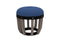 Ethimo Swing Pouf Ø40cm H:38cm Pickled Teak Sepia Black Blue Ink