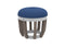 Ethimo Swing Pouf Ø40cm H:38cm Pickled Teak Warmwhite Blue Ink