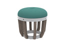 Ethimo Swing Pouf Ø40cm H:38cm Pickled Teak Warmwhite Green Sardinia