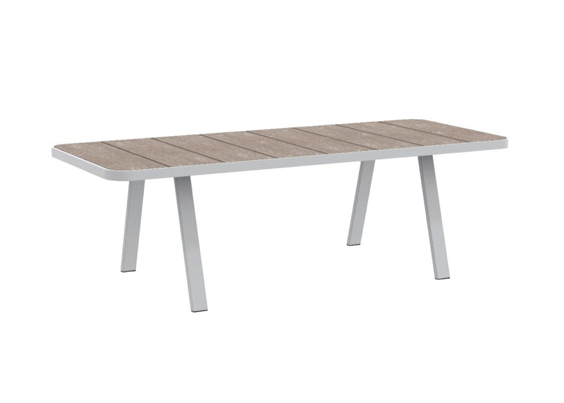 Ethimo Swing Table repas 240x100cm Pickled Teak Warmwhite 