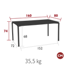 Fermob Calvi Table 160 x 80cm 