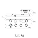 Fermob Hoopik Guirlande L.1200cm – Type J Version Suisse 