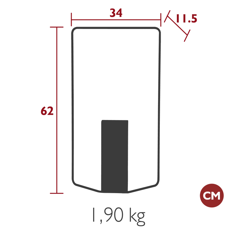 Fermob Itac Vase rectangulaire H 62cm 