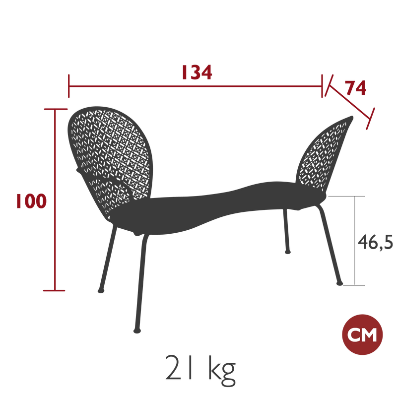 Fermob Lorette Banquette Conversation 