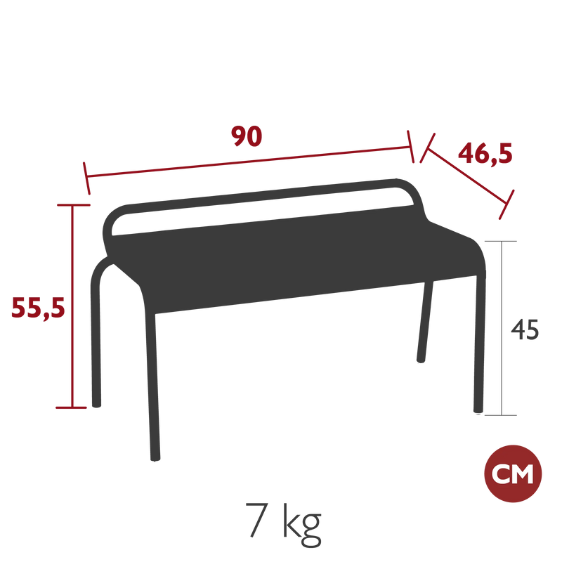 Fermob Luxembourg Banc Compact 2 places 