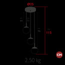 Fermob Mooon! Suspension Triple Ø15cm 