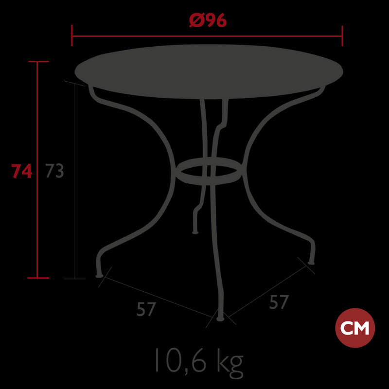 Fermob Opera+ Table ø 96cm 