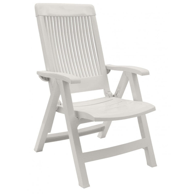 Grosfillex Fidji Fauteuil Multipositions pliant Blanc 