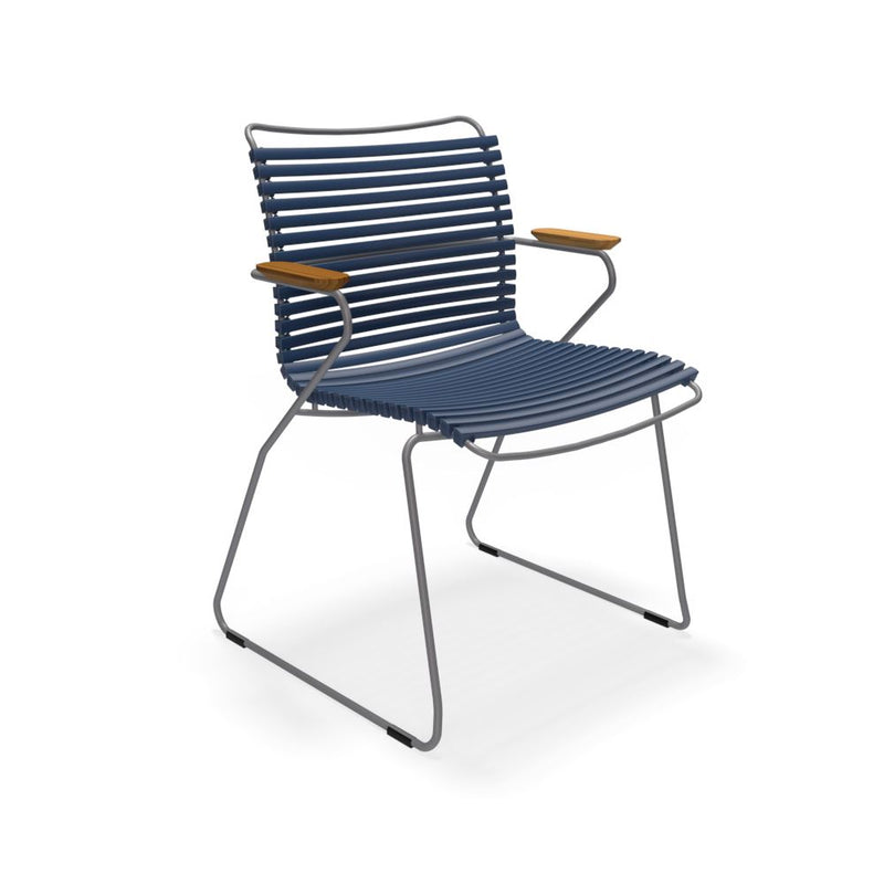 Houe Click Dining chair bamboo armrests Dark blue 