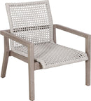 Les Jardins Copenhague Fauteuil bas empilable corde Duratek - Corde Beige Chiné 