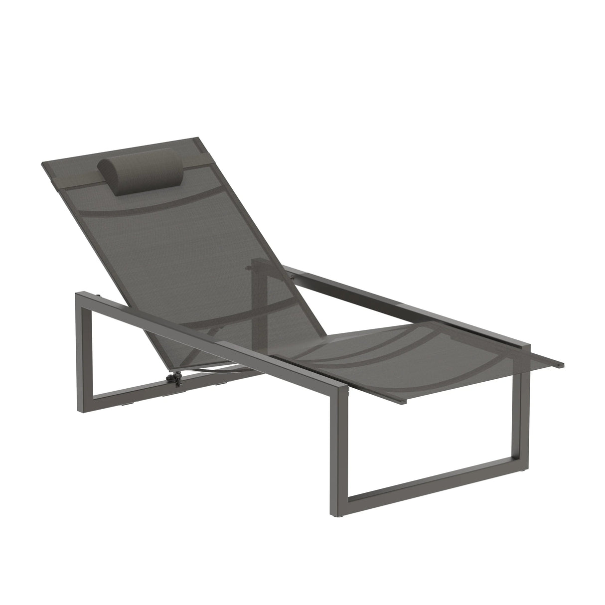 Royal Botania Ninix NNX195T Chaise longue Lounger Laqué Bronze BR - Toile Graphite GRP 