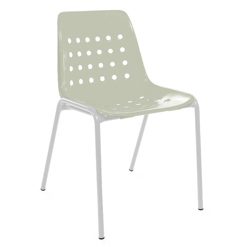 Schaffner Bermuda Chaise empilable Vert pastel 64 Blanc 90 