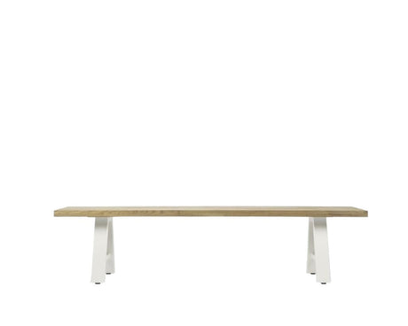 Vincent Sheppard Matteo Bench 195x40cm Teak Top WHITE (A008) 