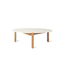 Vincent Sheppard Oda Coffee Table Ø90cm h:30cm Ceramic Top Teck + Plateau Portland 