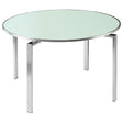 Barlow Tyrie Mercury Dining Table 120 (ronde Ø120cm) Plateau en verre Sea Ice Glass 