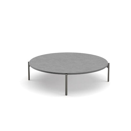 Dedon Izon Set Coffee Table Ø111cm, avec plateau mineral composite Lava Lava 344 