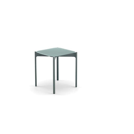 Dedon Izon Set Side Table / Table d'appoint 39x39cm, avec glass plateau en Nori Nori 133 