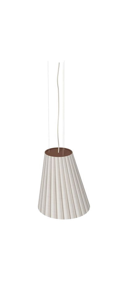 Emu 2003 Cone Lampe Suspendue Indian Brown 41 / Printed Fabric 900/99 