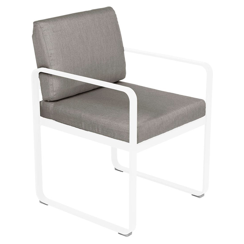 Fermob Bellevie Fauteuil Repas 2022 Blanc coton 01 Taupe grisé B8 