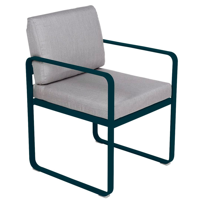 Fermob Bellevie Fauteuil Repas 2022 Bleu acapulco 21 Gris flanelle 79 