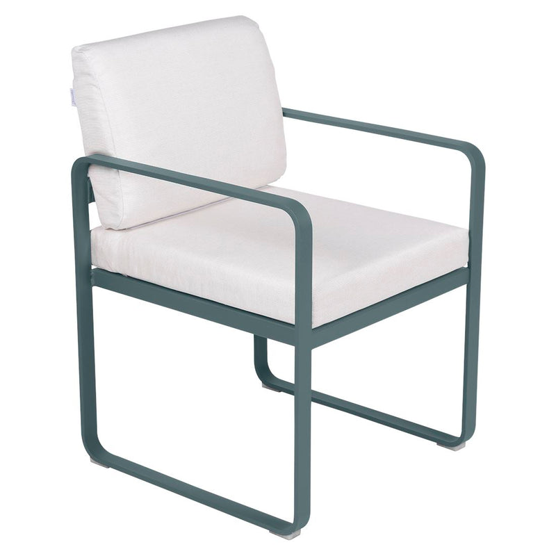 Fermob Bellevie Fauteuil Repas 2022 Gris orage 26 Blanc grisé 81 