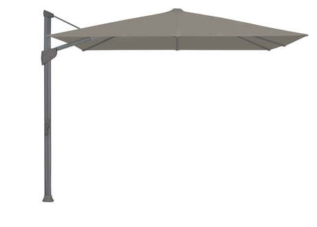 Glatz Parasol Fortano, pieds pivotant en sus 400x300cm Alu laqué anthracite 461 Taupe