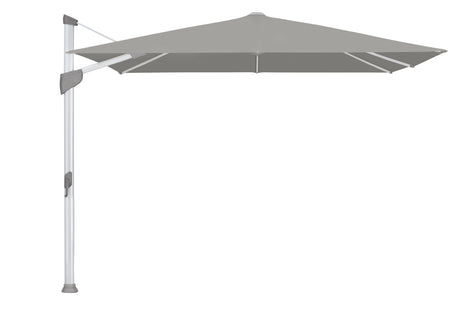 Glatz Parasol Fortano, pieds pivotant en sus 400x300cm Alu naturel eloxé 420 Smoke