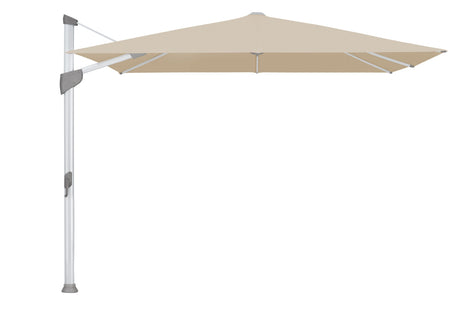 Glatz Parasol Fortano, pieds pivotant en sus 400x300cm Alu naturel eloxé 422 Cream