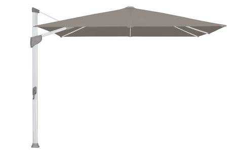 Glatz Parasol Fortano, pieds pivotant en sus 400x300cm Alu naturel eloxé 461 Taupe