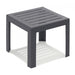 Grosfillex Miami Table basse 40x40cm H:35cm en résine Anthracite 