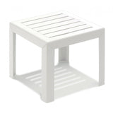 Grosfillex Miami Table basse 40x40cm H:35cm en résine Blanc 