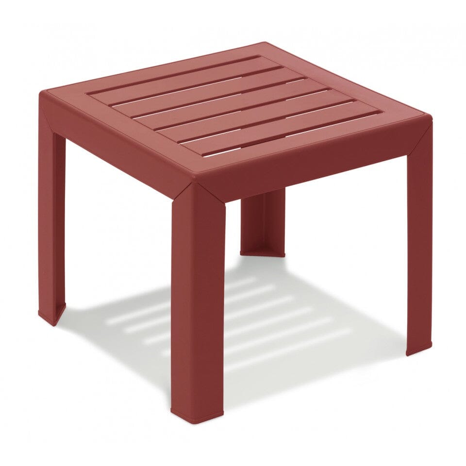 Grosfillex Miami Table basse 40x40cm H:35cm en résine Rouge bossa nova 