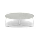 Manutti Mood Coffee table - Table basse ronde Ø 100cm h:33cm Plateau Céramique ou HPL White SF08 Ceramic Concrete 12mm 5K68 