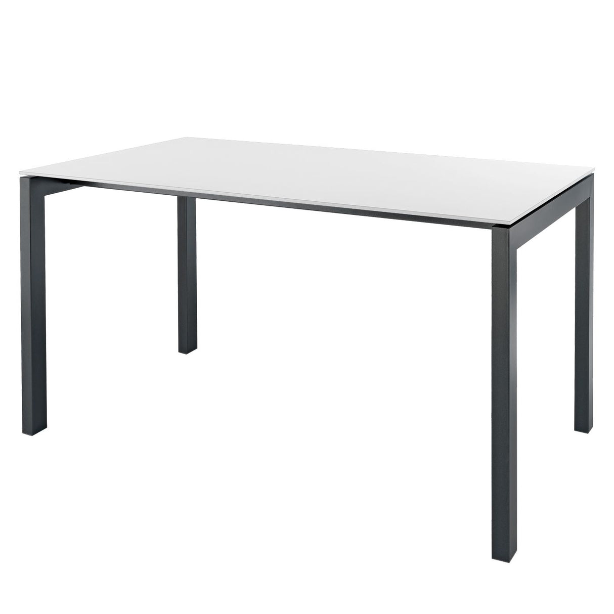 Schaffner Luzern table repas 220x100cm Anthracite 77 Blanc 90 